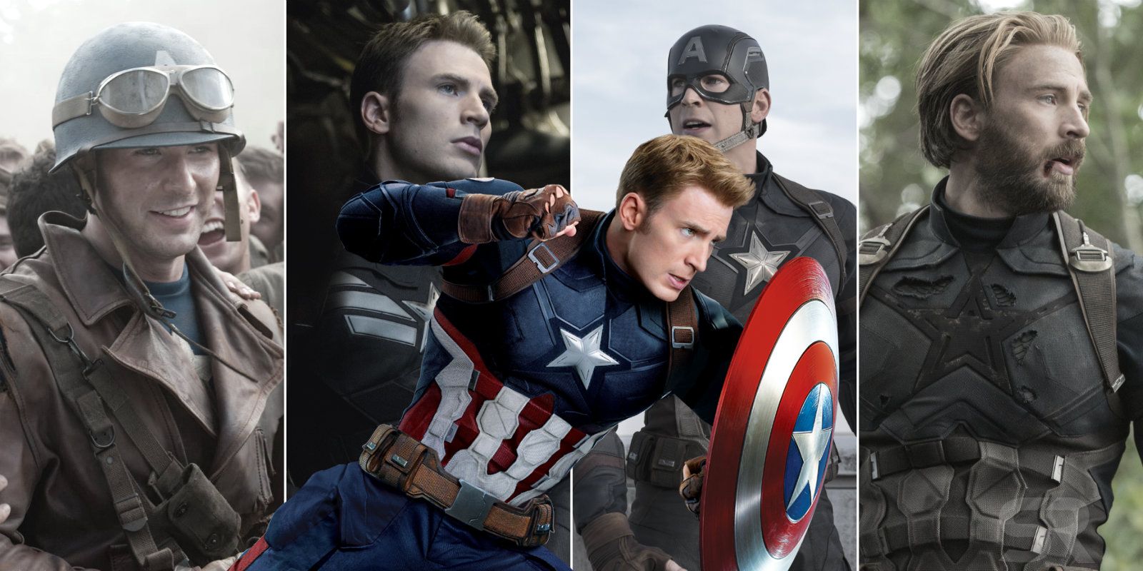 Chris Evans as Captain America in the MCU