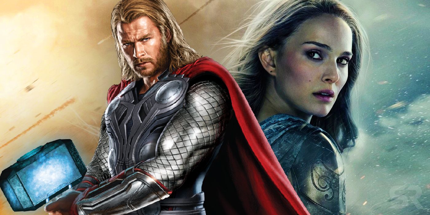 Chris Hemsworth and Natalie Portman as Jane Foster in Thor Movies