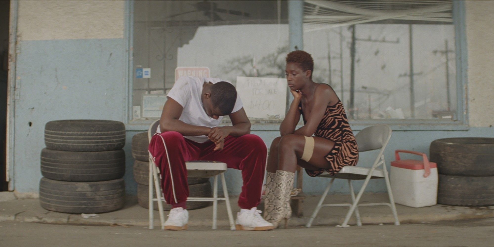 Daniel Kaluuya and Jodie Turner-Smith in Queen and Slim 2019