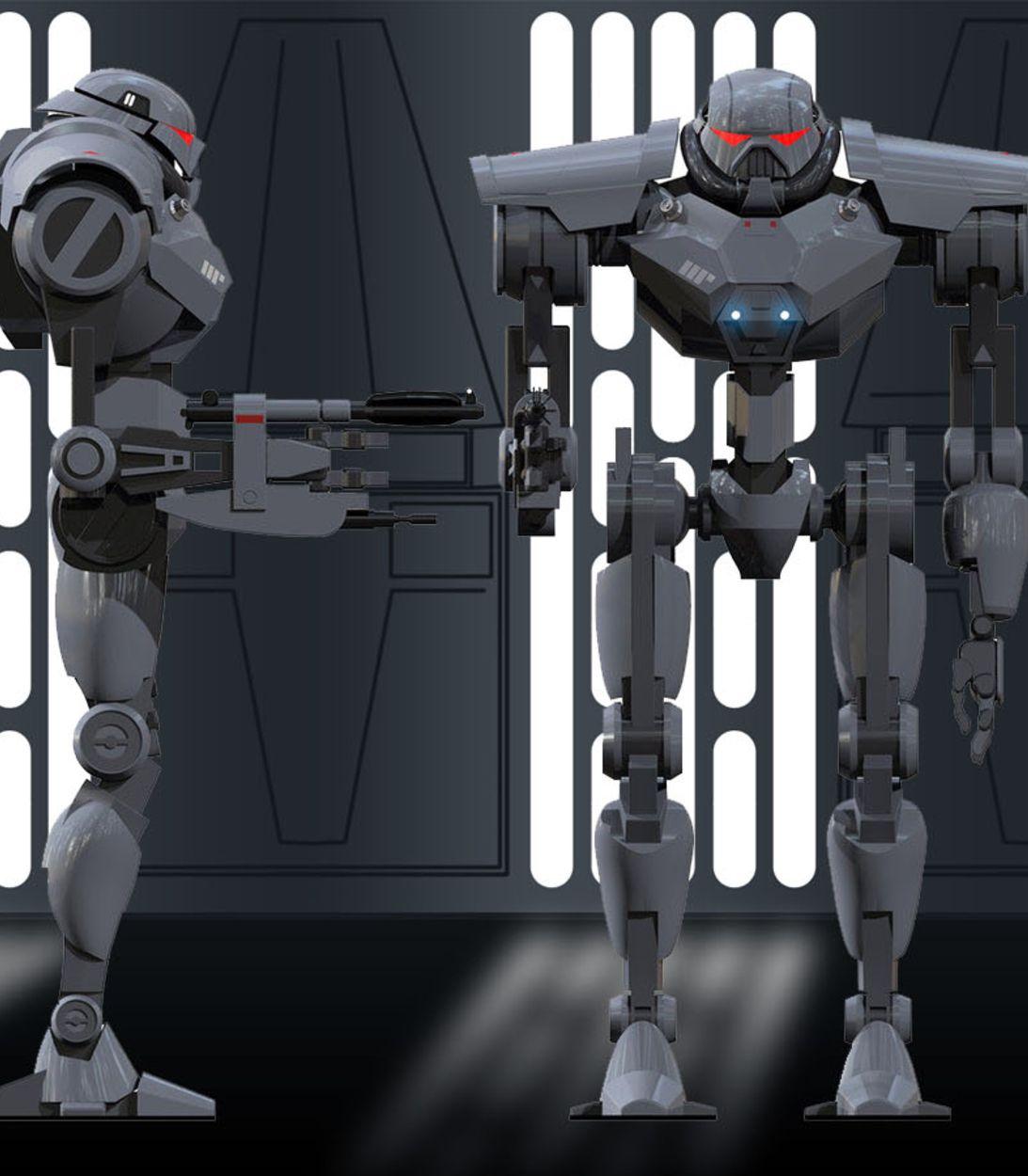 Dark Trooper Droid Star Wars Vertical