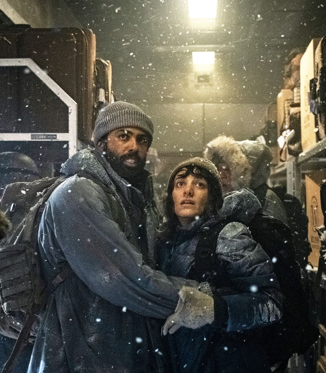 Daveed Diggs and Shelia Vand in Snowpiercer