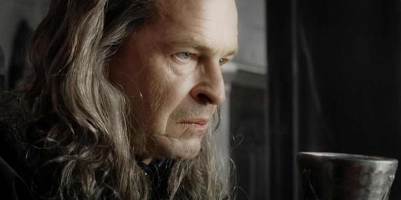 Denethor scowling in Lord of the Rings