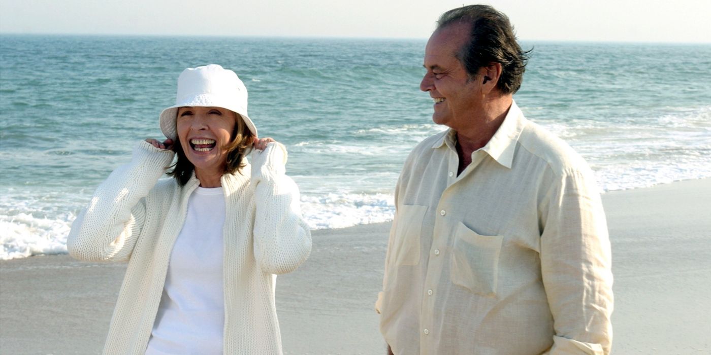 Diane Keaton and Jack Nicholson on the beach