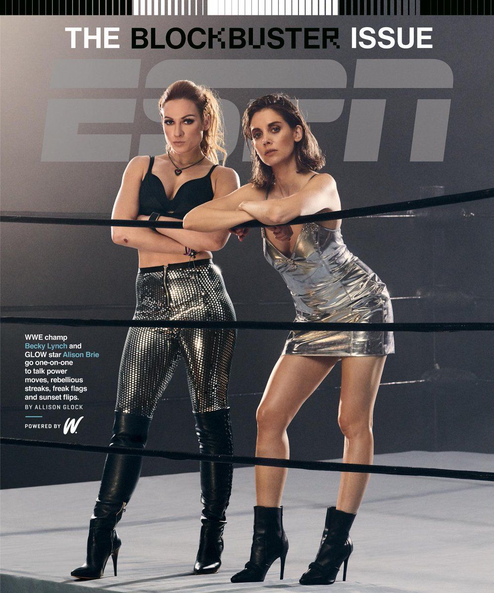 GLOW Star Alison Brie & WWE’s Becky Lynch Unite On ESPN Magazine Cover