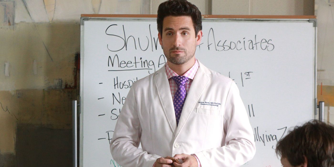 Jeremy standing in front of a white board on The Mindy Project