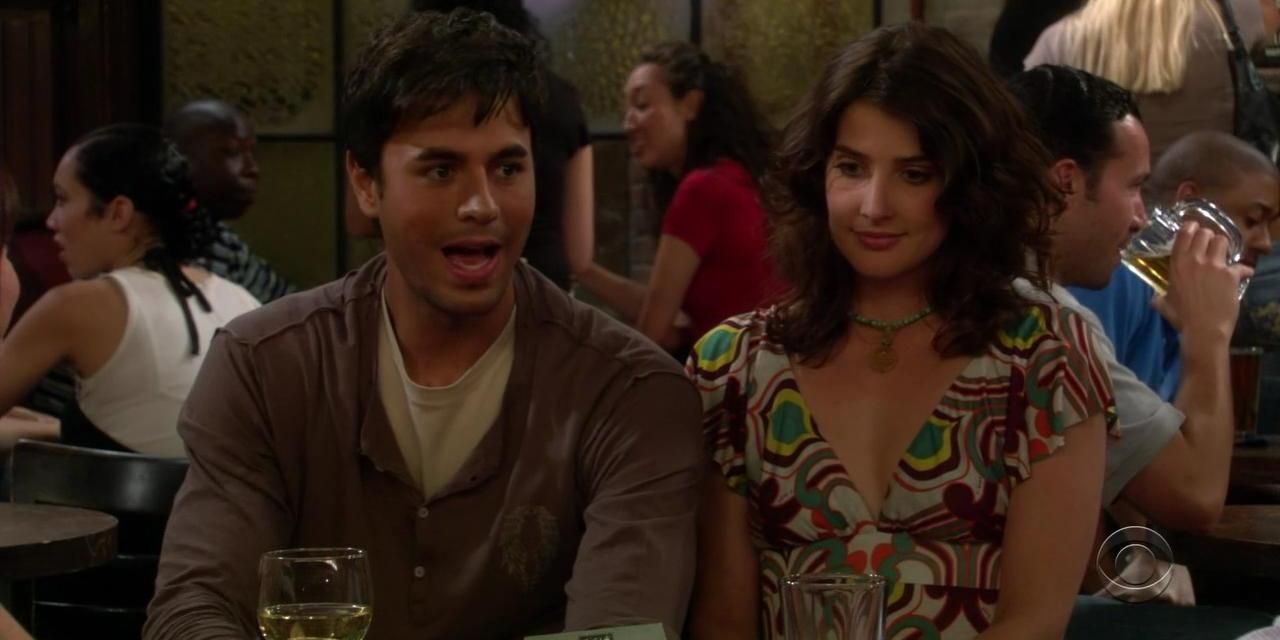 Enrique Iglesias as Gael and Cobie Smulders as Robin in How I Met Your Mother