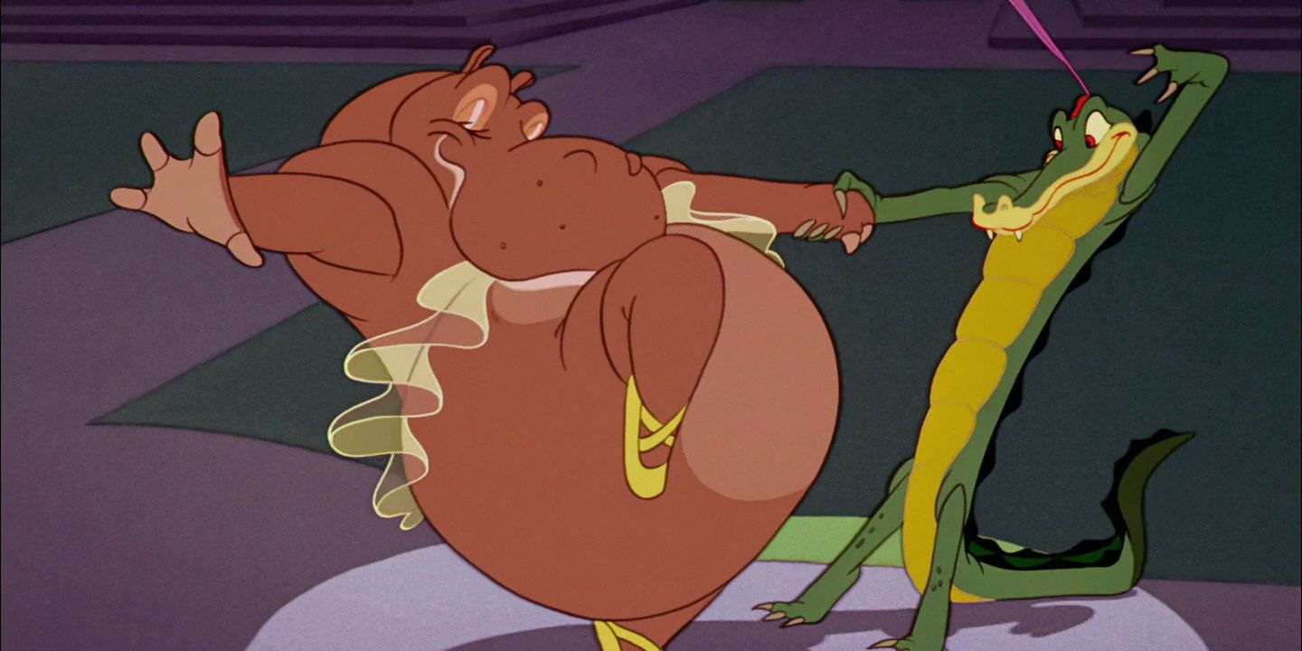 Hyacinth Hippo dancing with Ben Ali Gator in Fantasia