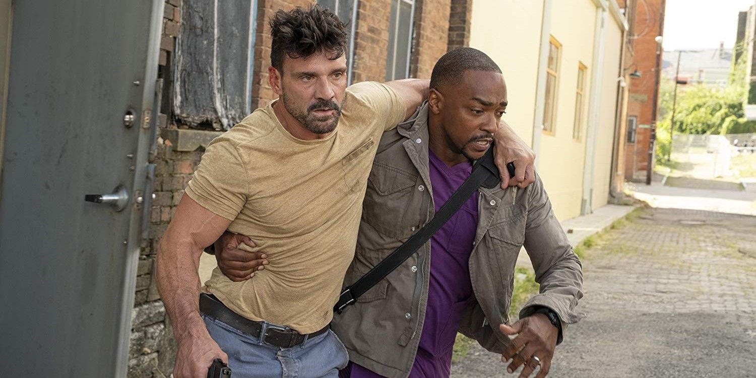 Frank Grillo and Anthony Mackie in Point Blank 2019