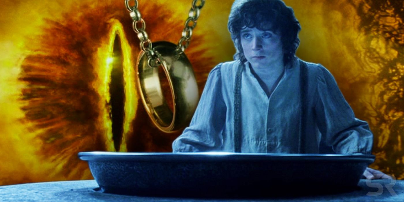 Frodo and Sauron at the Mirror of Galadriel