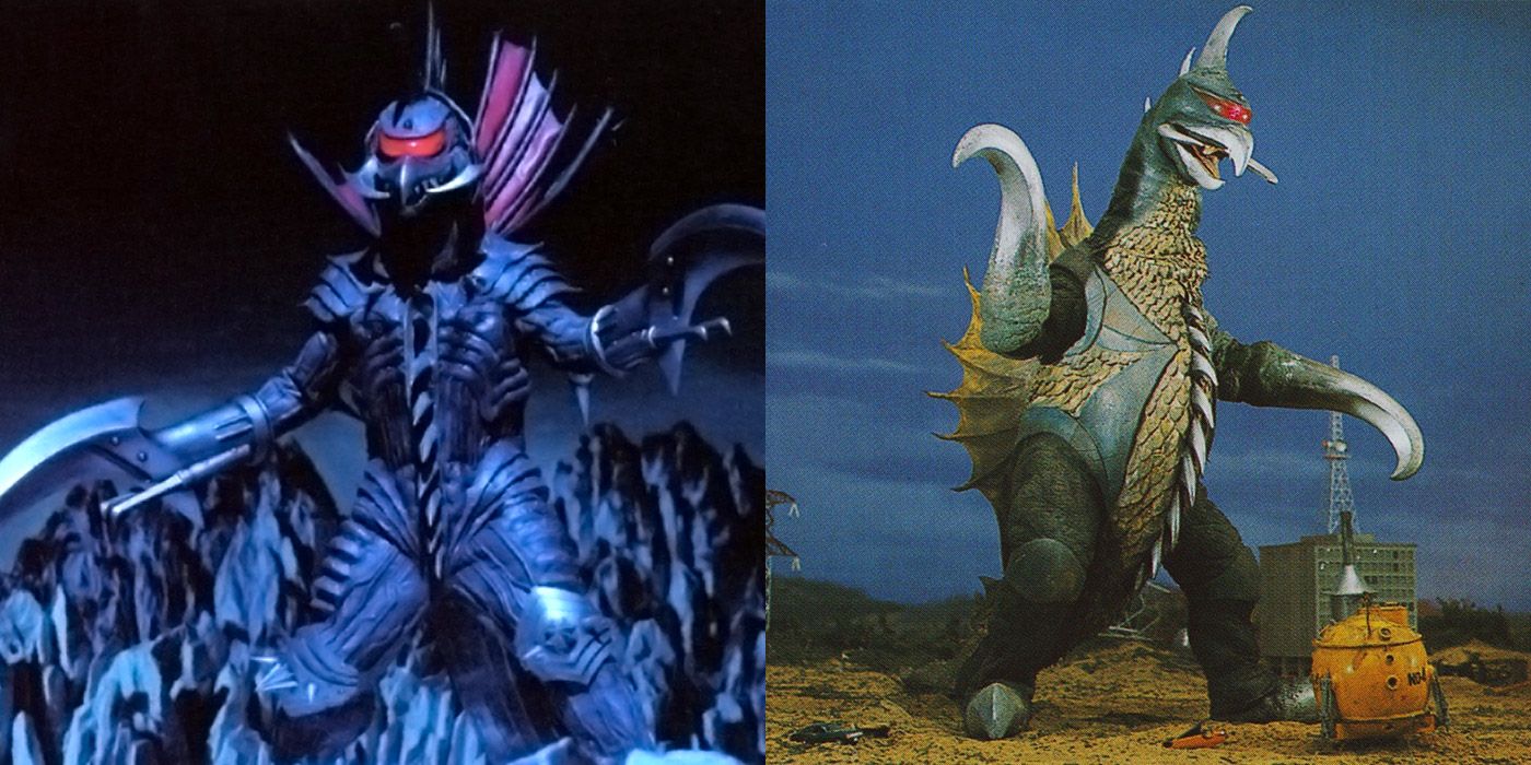 Split image of Gigan from Godzilla