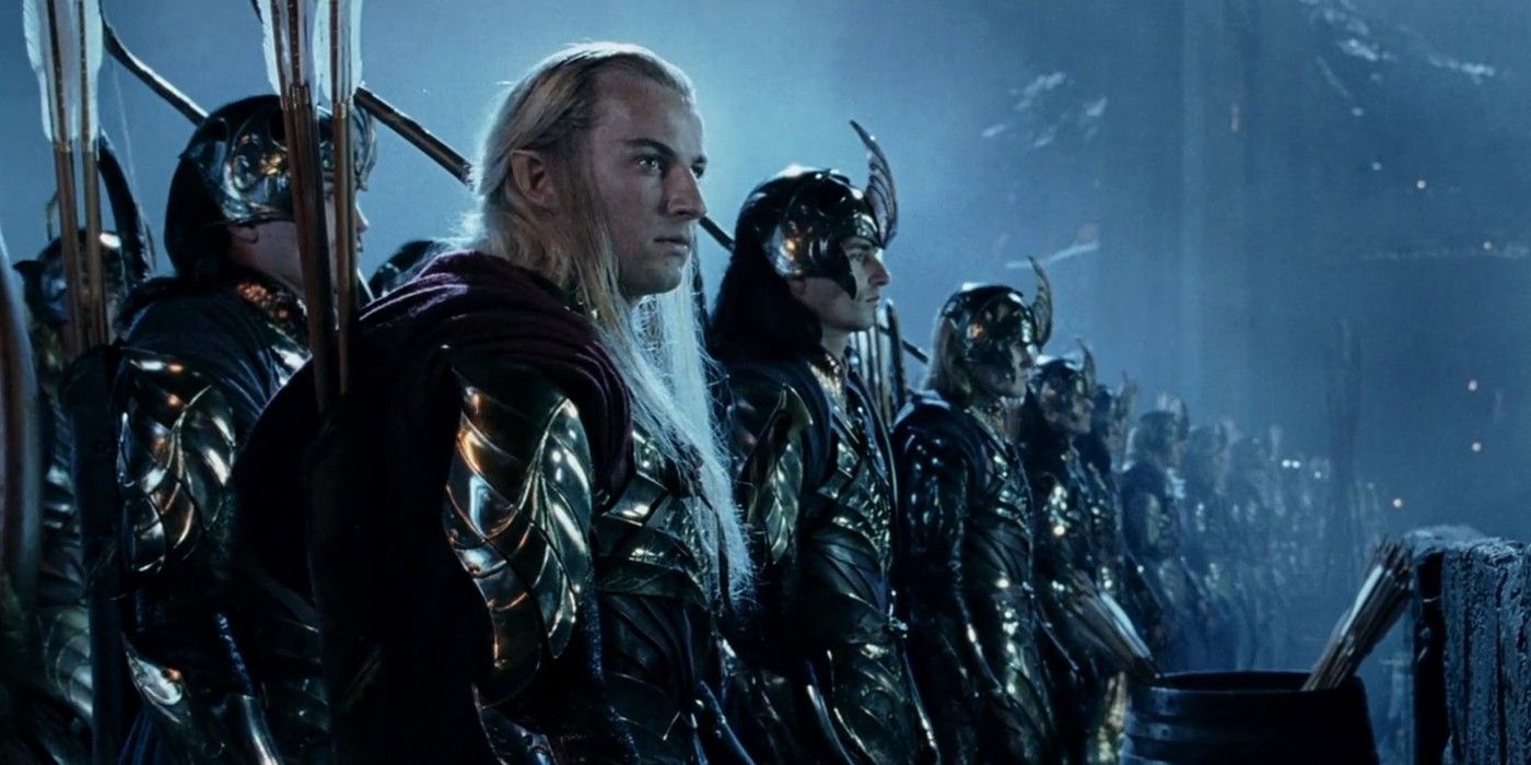 Haldir de Lorien con otros elfos en el Abismo de Helm