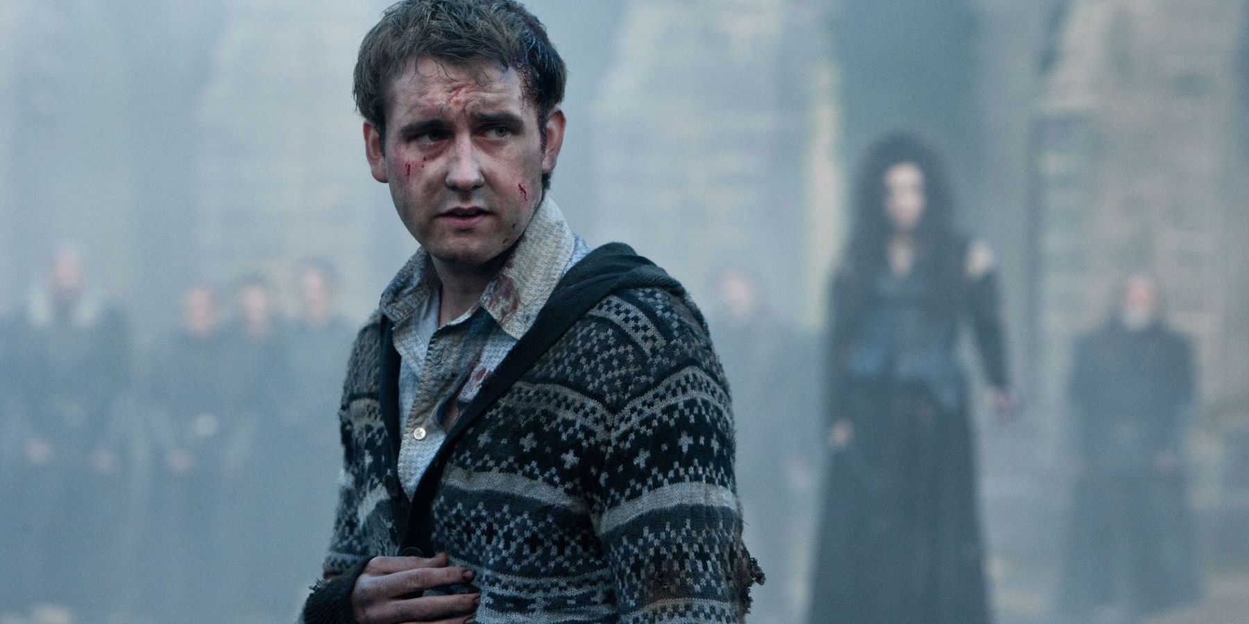 Neville Longbottom during the Battle of Hogwarts in Harry Potter and the Deathly Hallows Part 2.