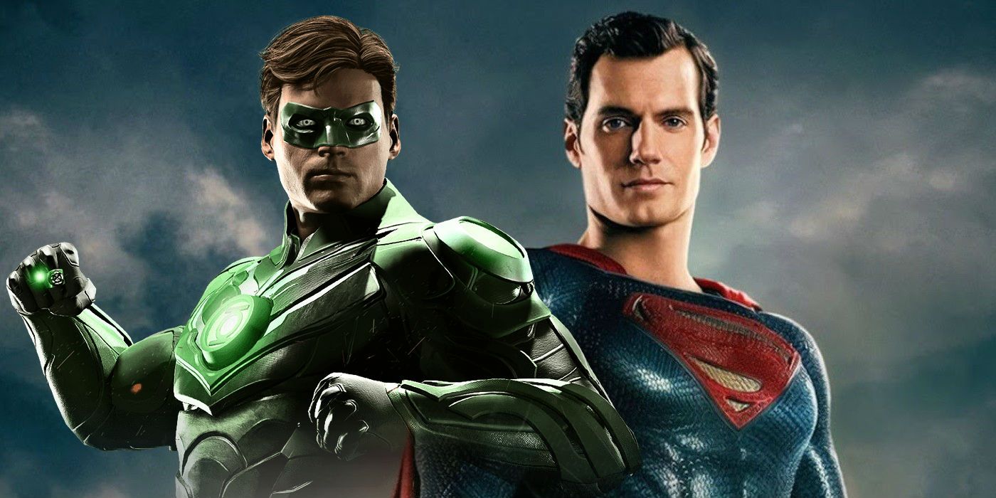 Henry Cavill as Superman and Green Lantern from Injustice