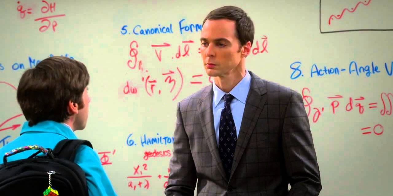 Howard and Sheldon in the classroom at Caltech - the Big Bang theory