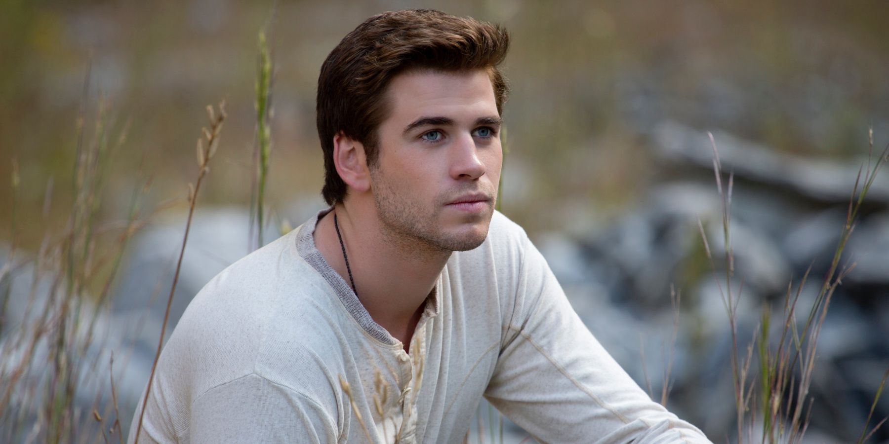 Gale looking serious in The Hunger Games
