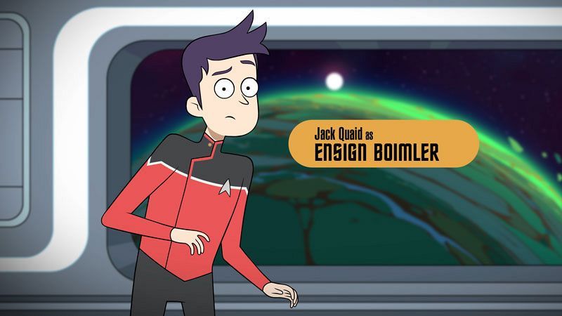 Jack Quaid as Ensign Boimer in Star Trek Lower Decks