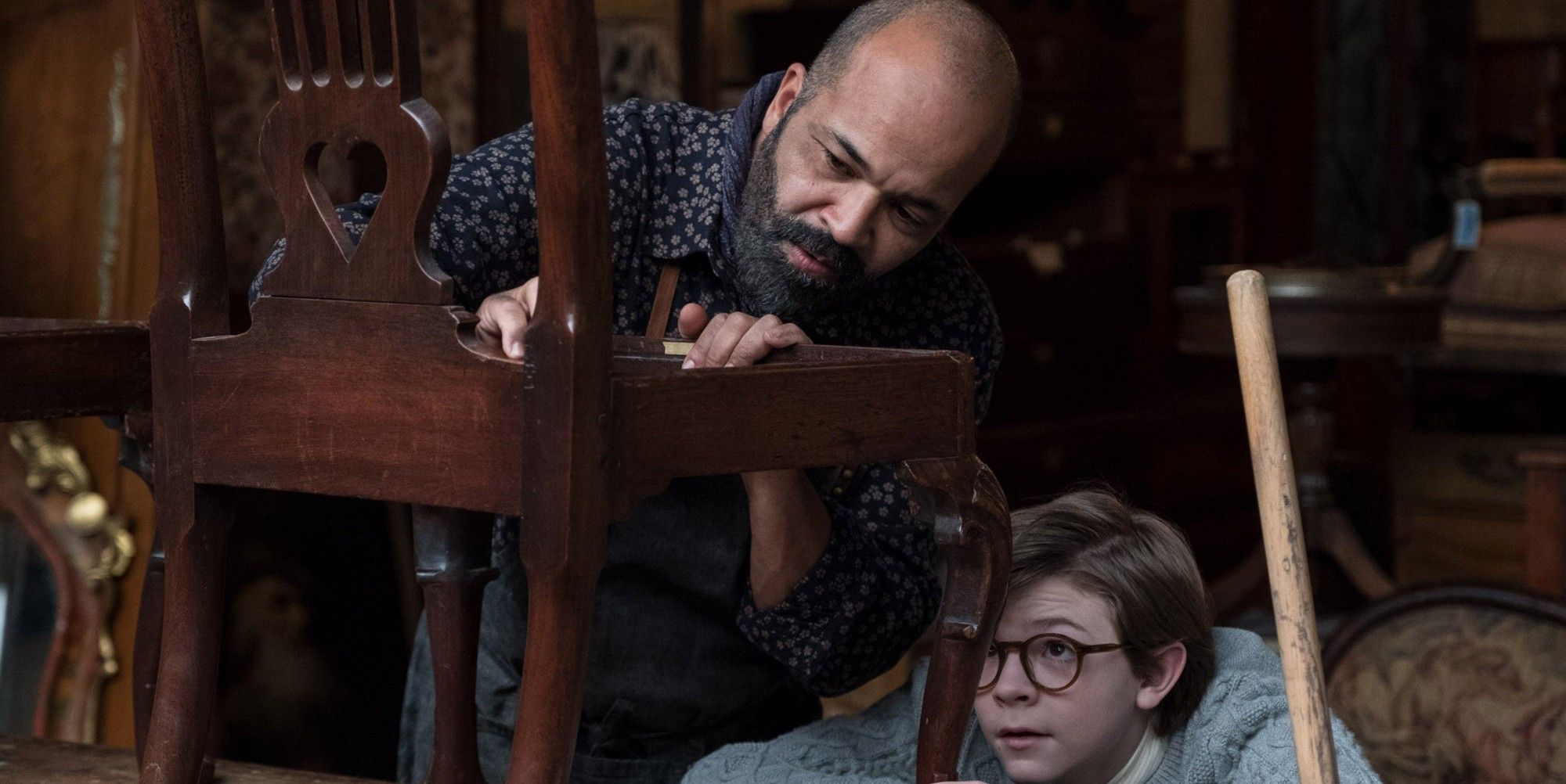 Jeffrey Wright and Oakes Fegley in The Goldfinch
