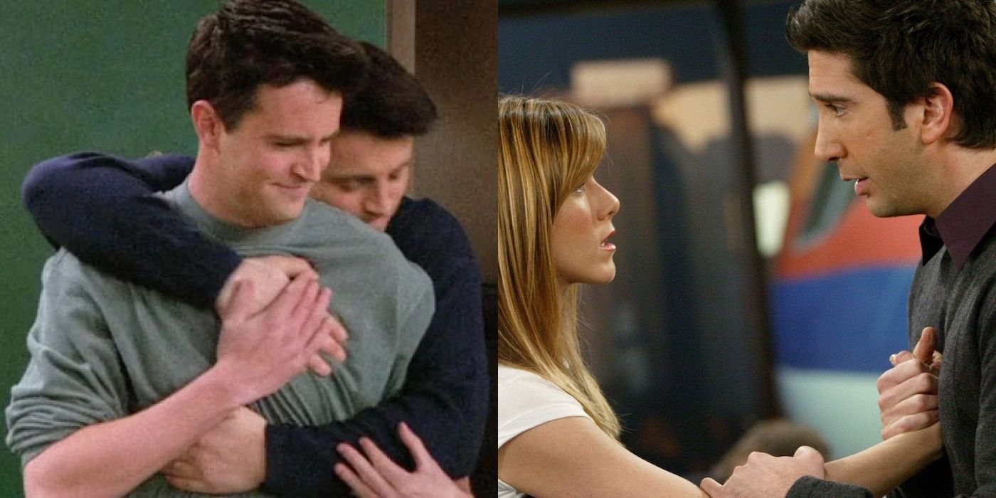Joey, Chandler, Ross and Rachel on Friends