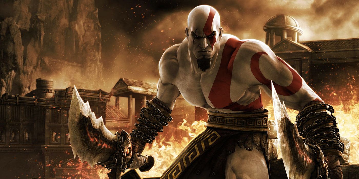 Kratos como ele apareceu no God of War original