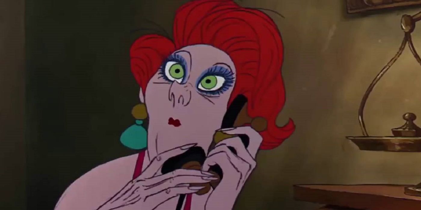 Madame Medusa on the phone in The Rescuers