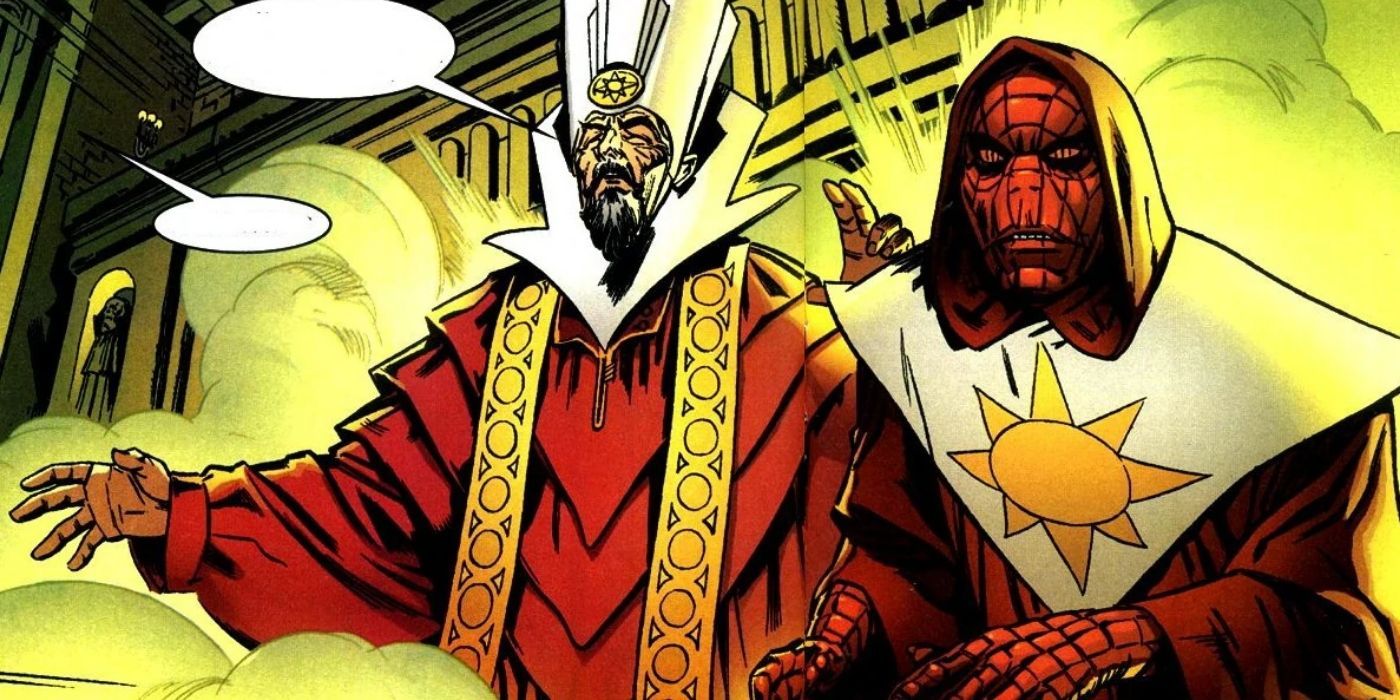 Immortus in his red costume in Marvel Comics
