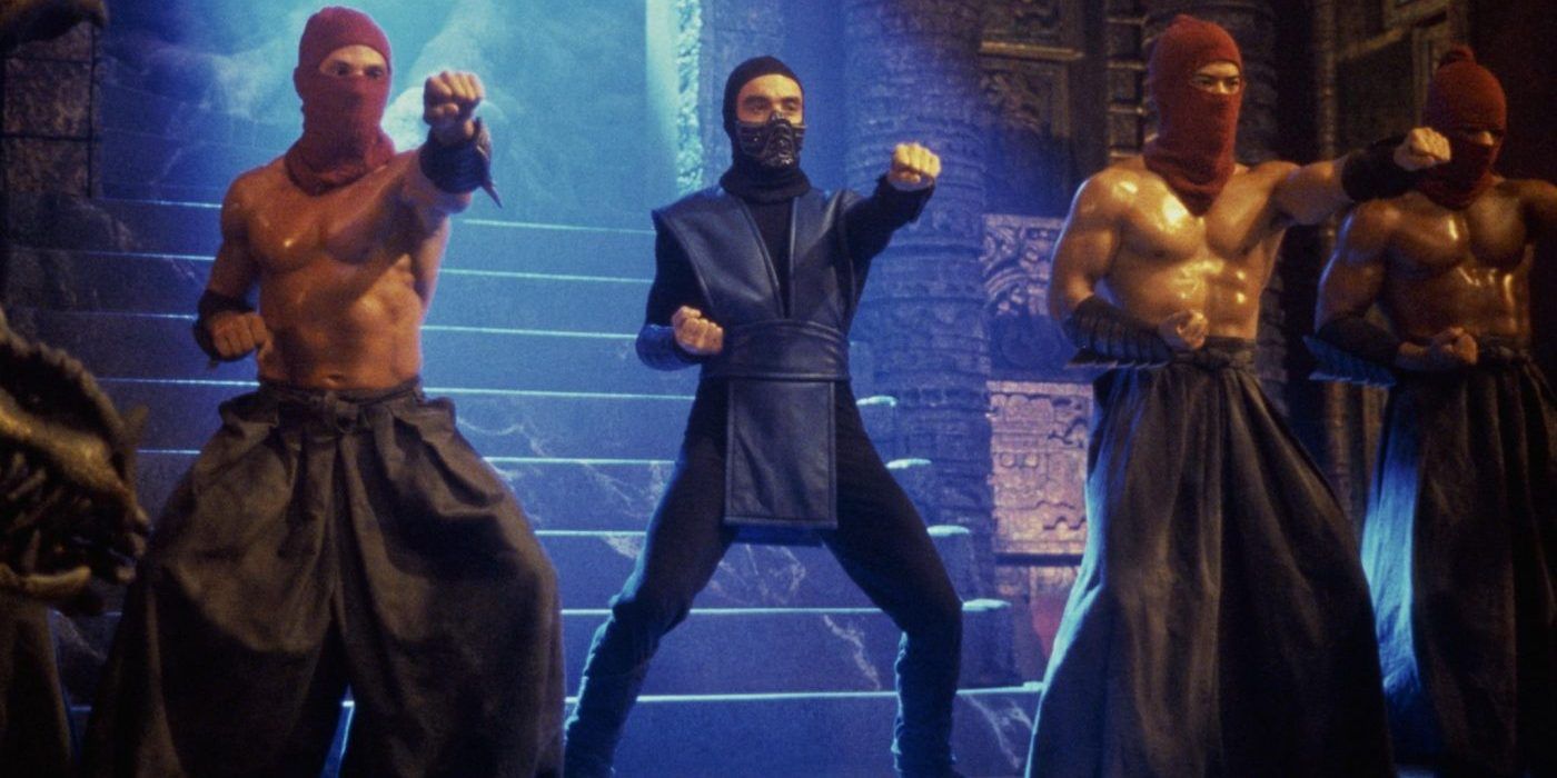 A contestant making a fighting pose in Mortal Kombat
