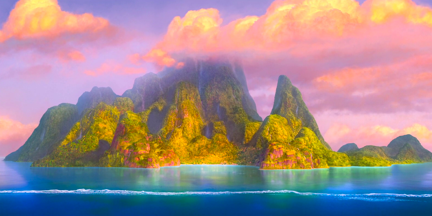 Motunui island as seen in Disney's Moana