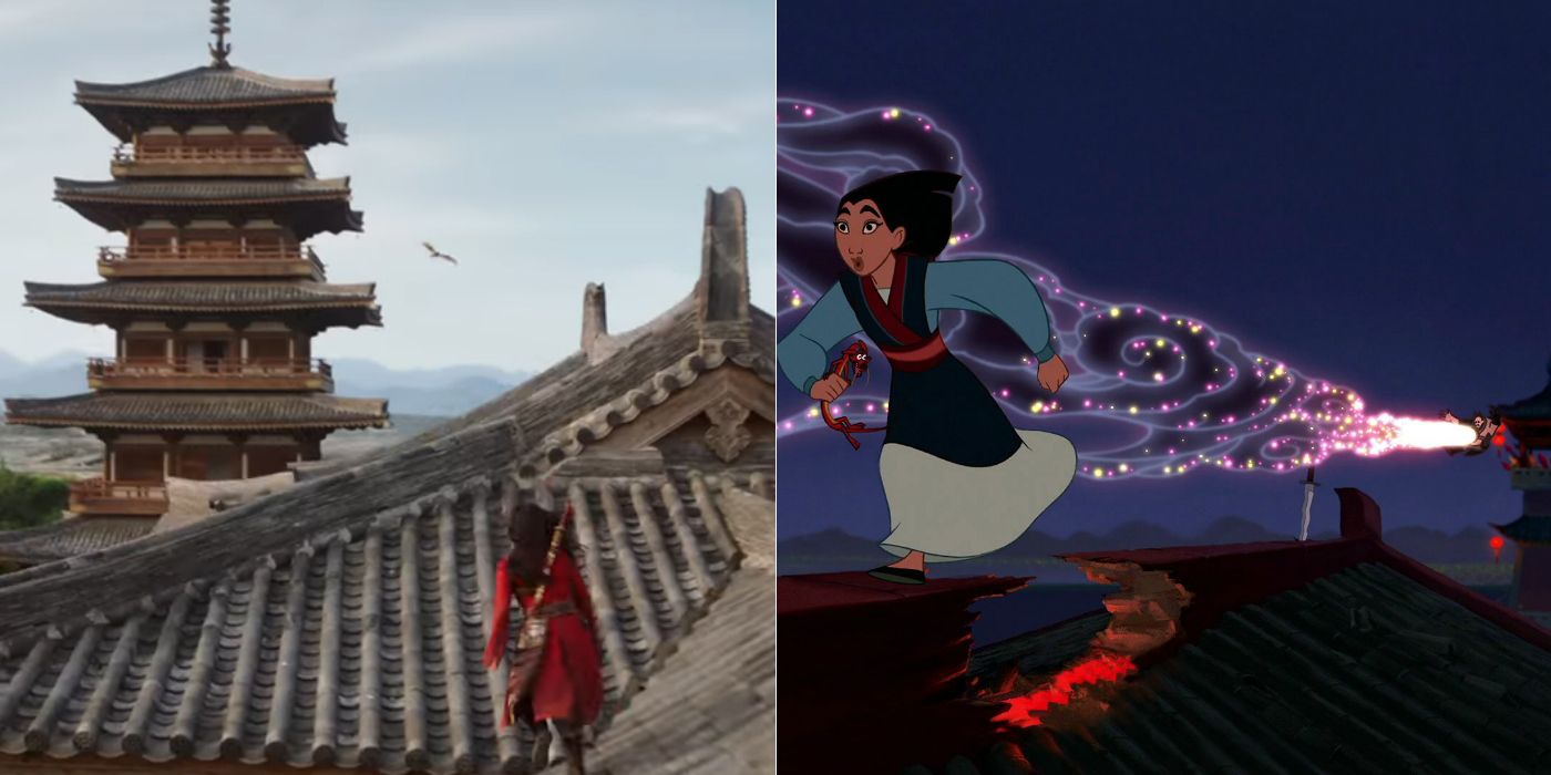 Mulan Trailer Live-Action Animation Rooftops