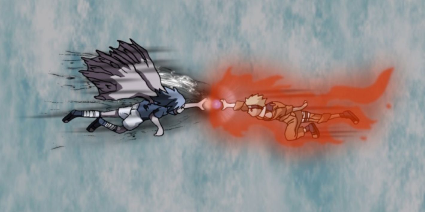 Sasuke and Naruto battle in The End Of Tears S1E134