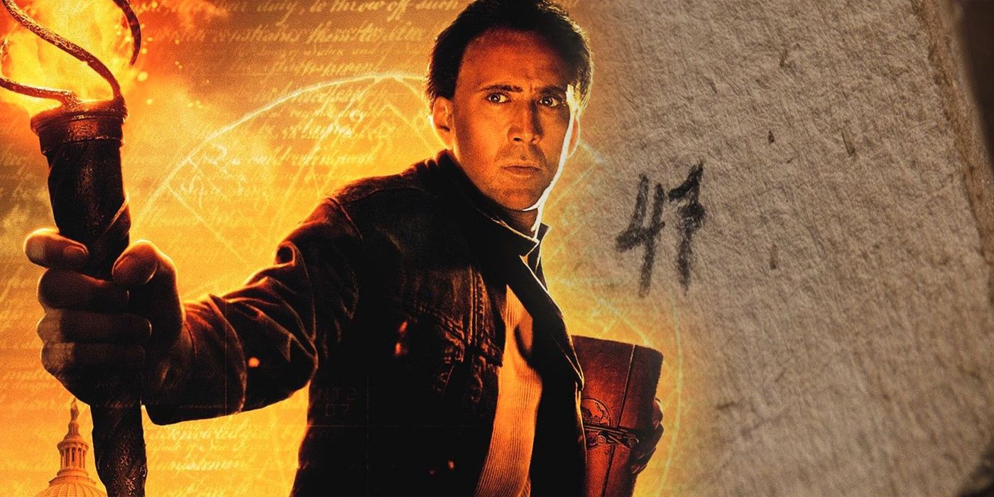 Nicolas Cage and page 47 in National Treasure