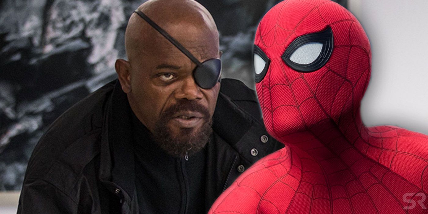 Nick Fury and Spider-Man in Far From Home