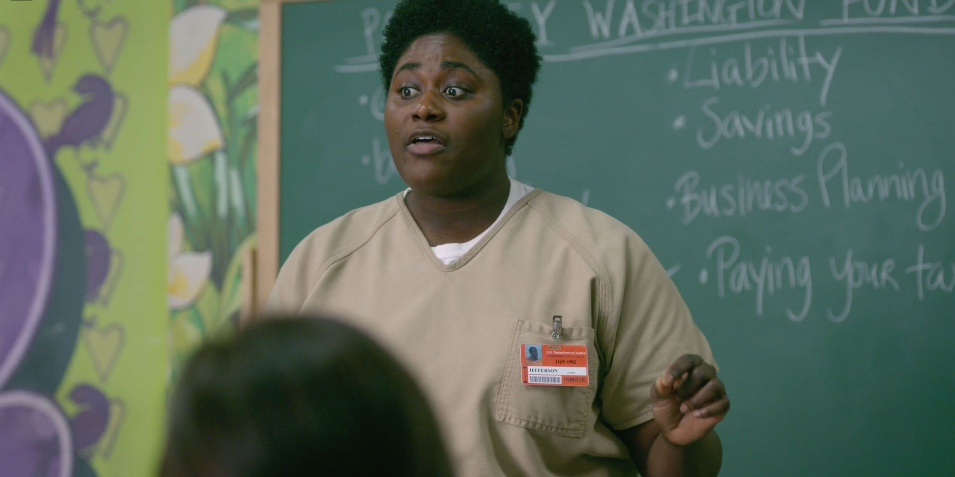 Taystee talking to a class in Orange is the New Black