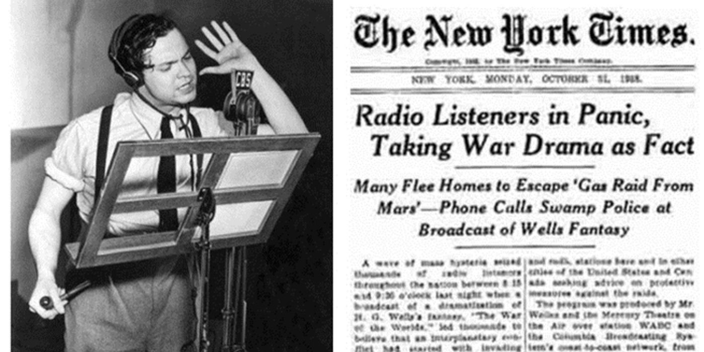 Orson Wells War Of The World Broadcast New York Times Headline