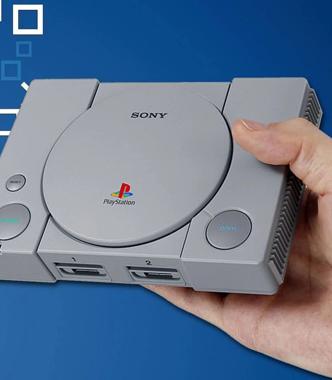 PlayStation Classic In Hand Vertical