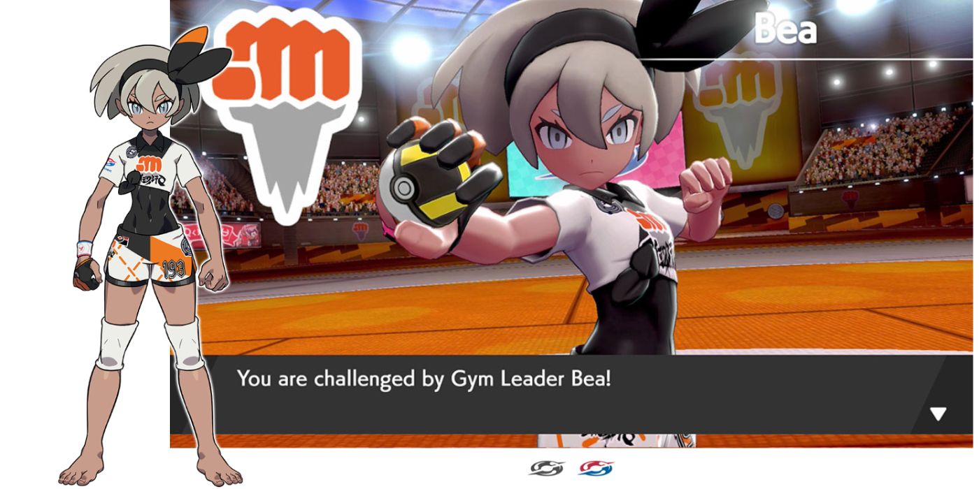BulbaNewsNOW on X: In Pokémon Sword and Shield, some Gym Leaders differ  between games. In Pokémon Sword, players will battle the Fighting-type  expert, Bea. In Pokémon Shield, players will battle the Ghost-type