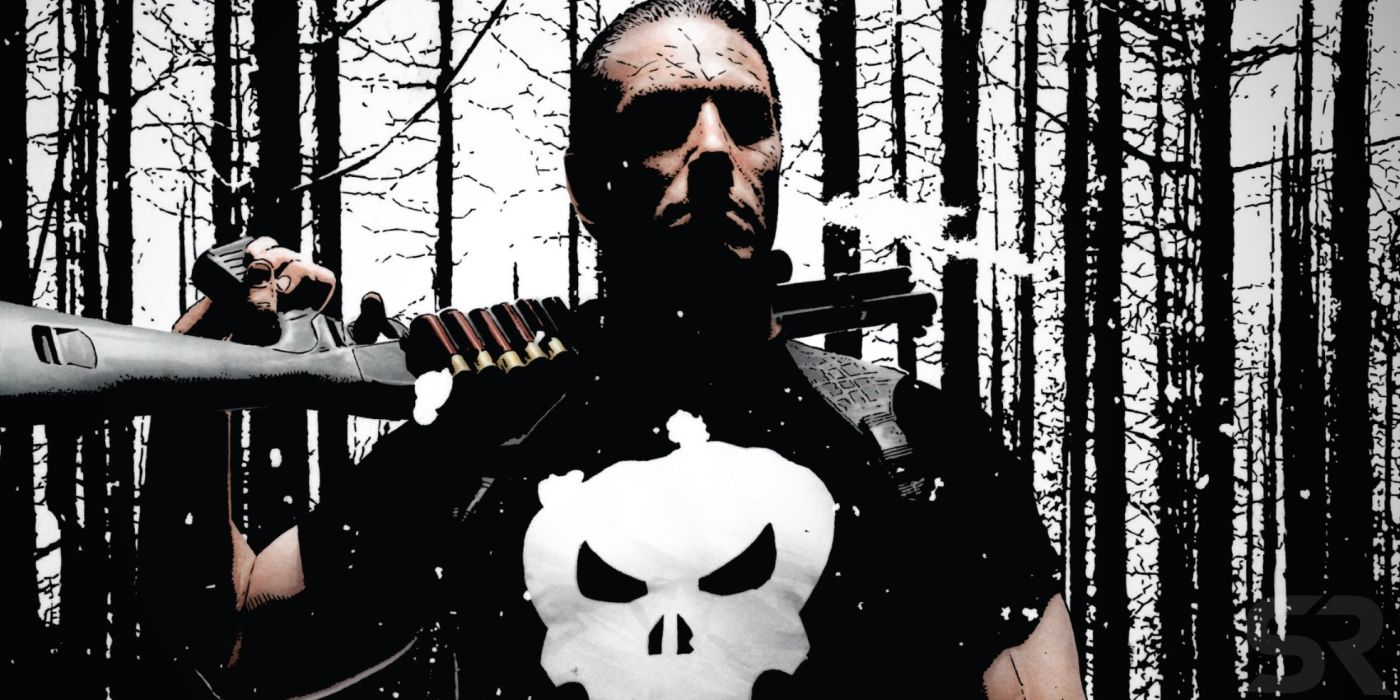 Punisher Cover Art in Shadow