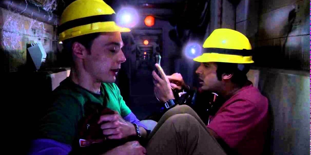 Sheldon and Raj conduct a Dark Matter experiment in the sewers
