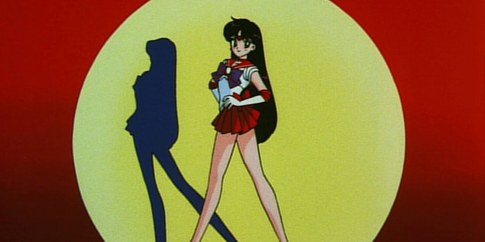 Sailor Mars in a spotlight in the Sailor Moon 90s anime
