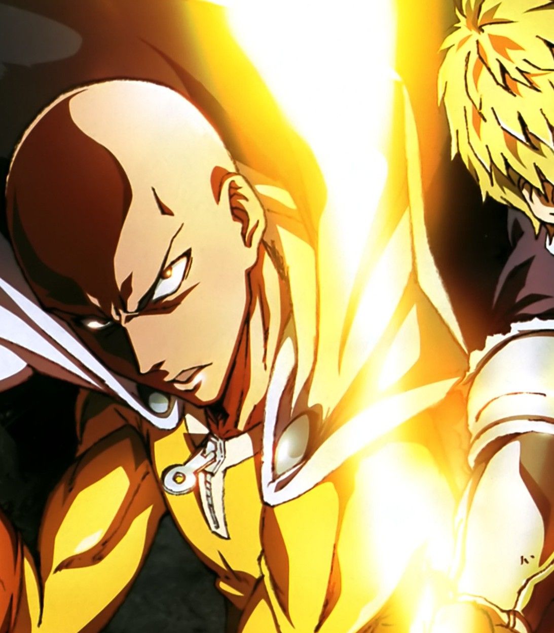 Saitama and Genos in One Punch Man vertical