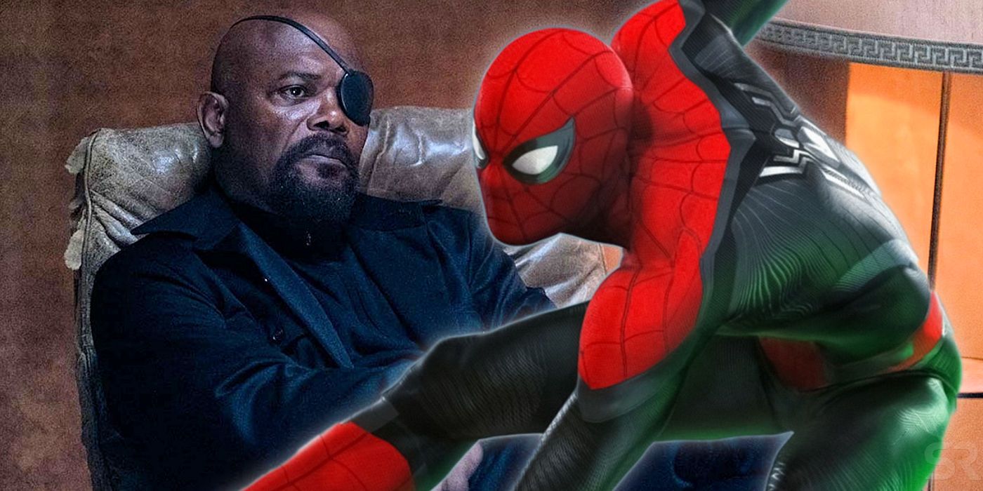Samuel L Jackson as Nick Fury in Spider-Man Far From Home