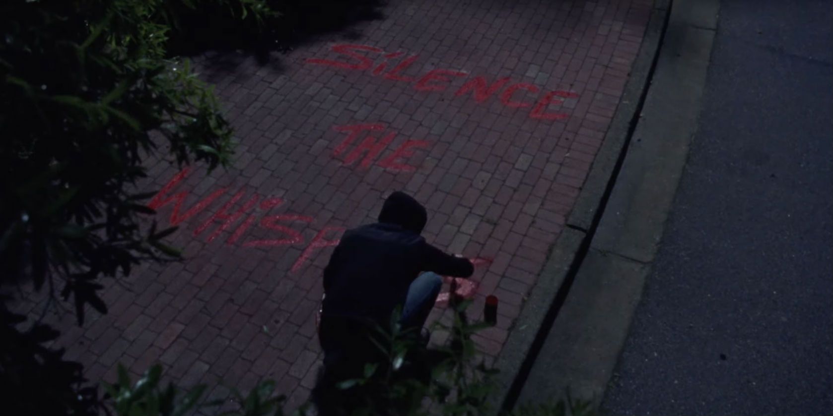 Silence the Whisperers graffiti in The Walking Dead season 10 trailer