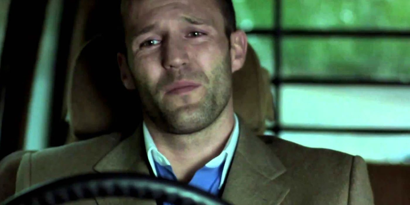 Jason Statham in a car in Snatch