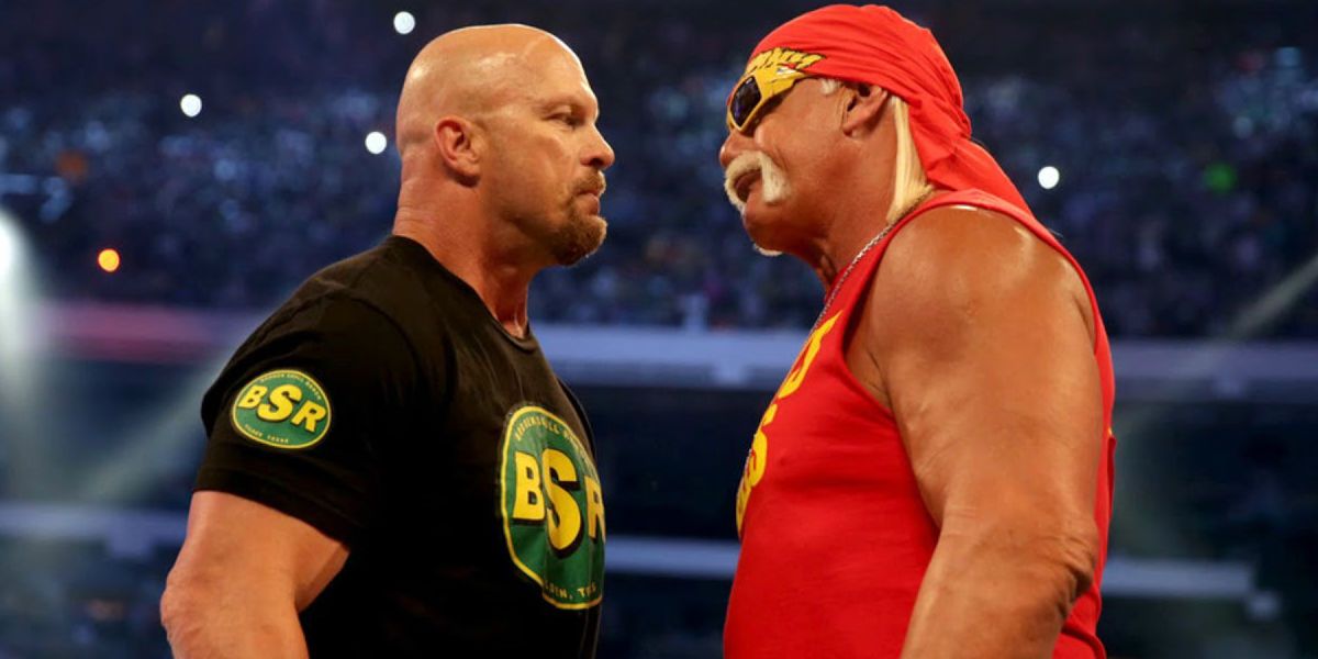 Steve Austin Stares Down Hulk Hogan at WWE WrestleMania