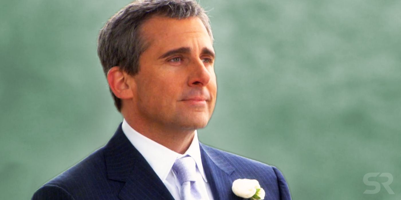 Steve Carell como Michael Scott en el final de la serie The Office