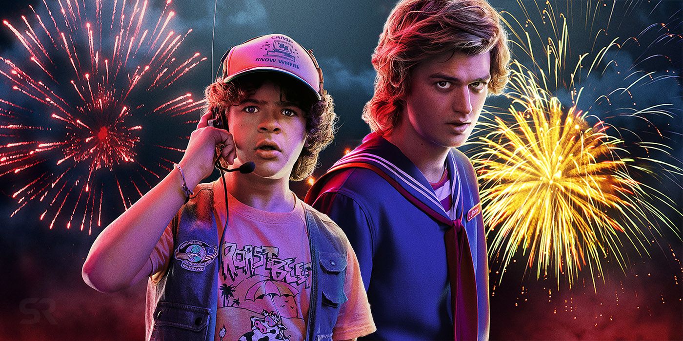 Stranger Things Temporada 3 Dustin Steve fogos de artifício da feira