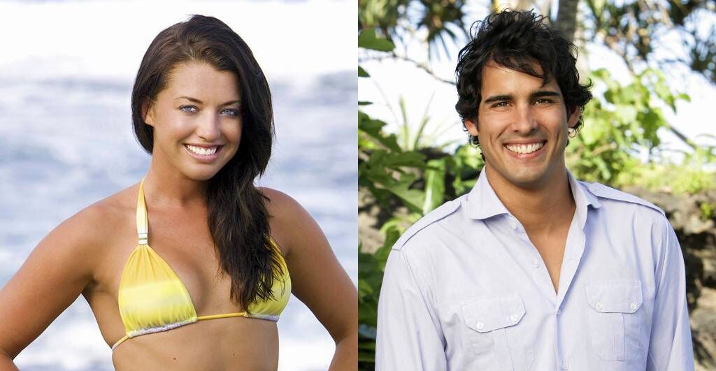 Split image: Parvati Shallow and Jon Fincher appear in their individual promo photos for Survivor