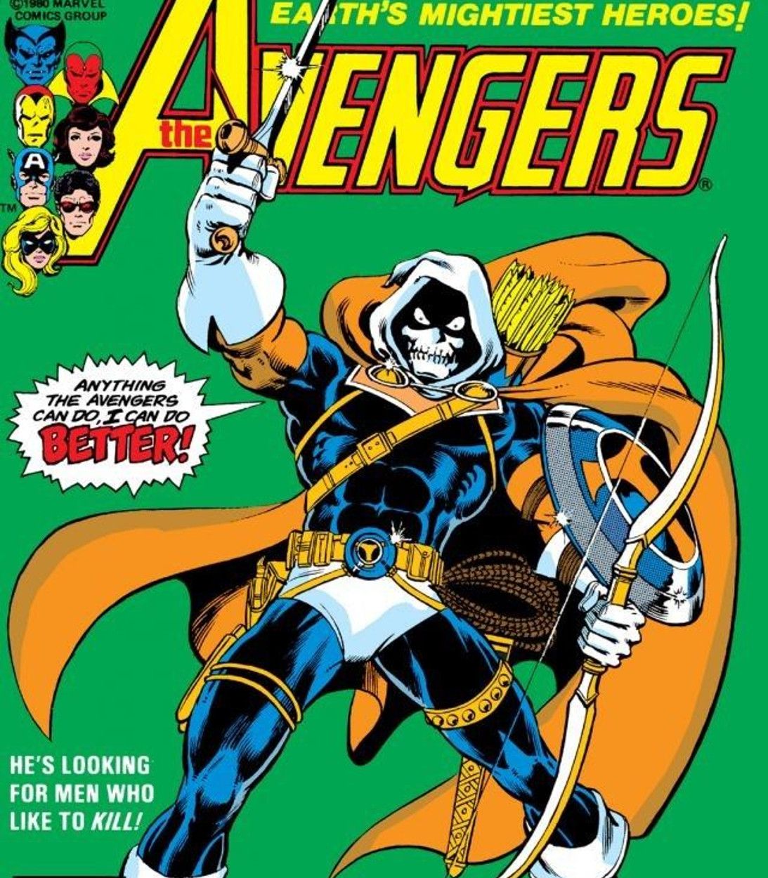 Taskmaster On Cover of Avengers #196 vertical