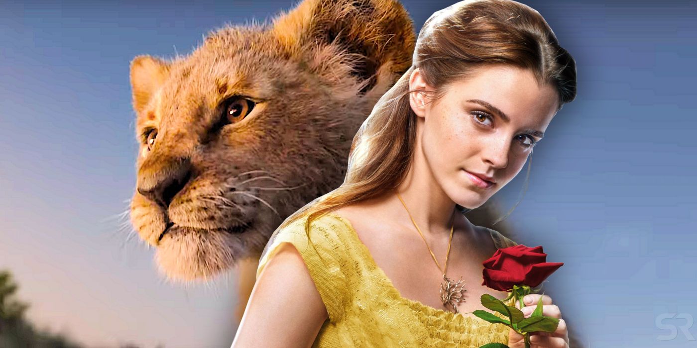 The Lion King and Emma Watson as Beauty and the Beast's Belle