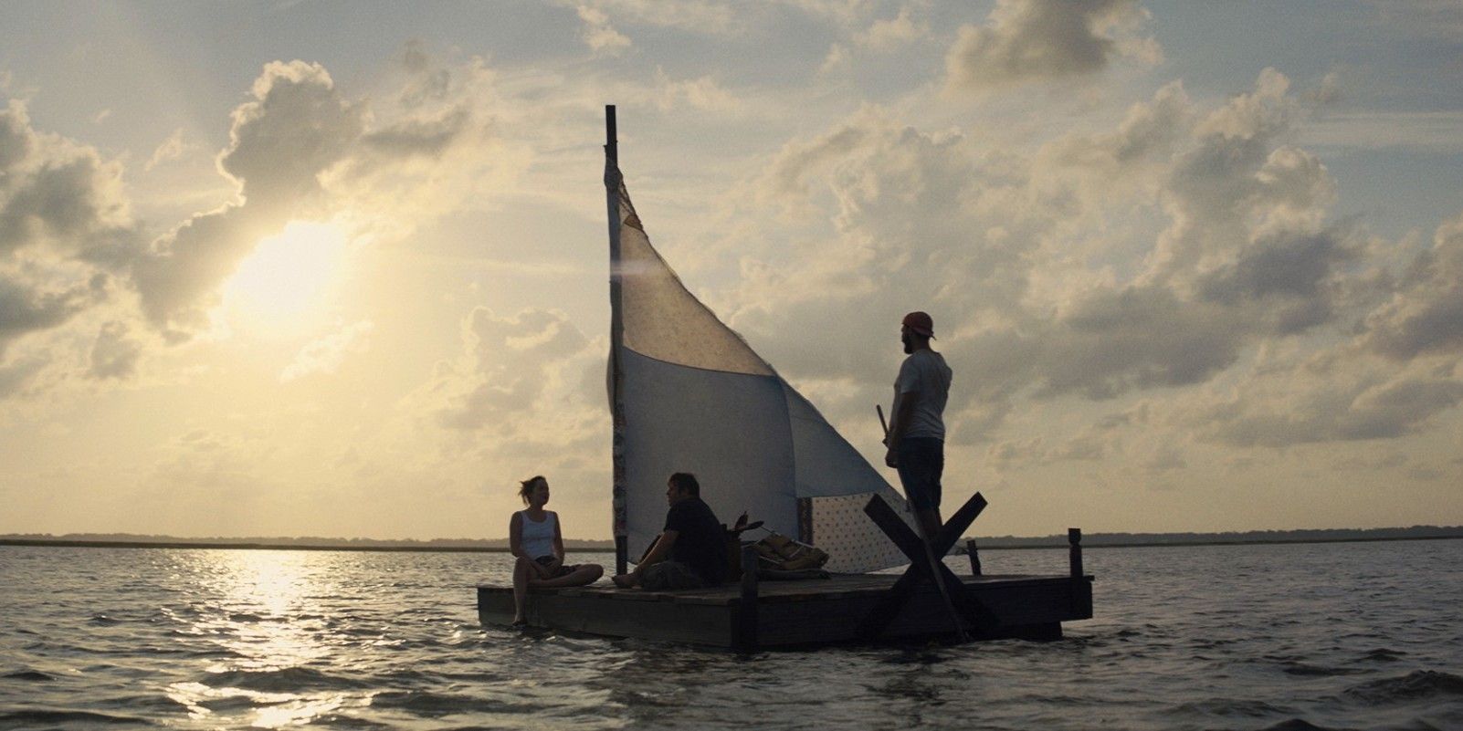 A sailboat on the ocean in The Peanut Butter Falcon