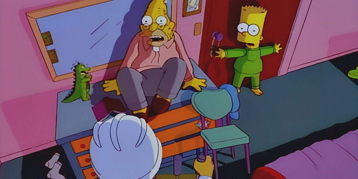The Simpsons - Flying Hellfish - Abe Simpson and Bart - Mr Burns